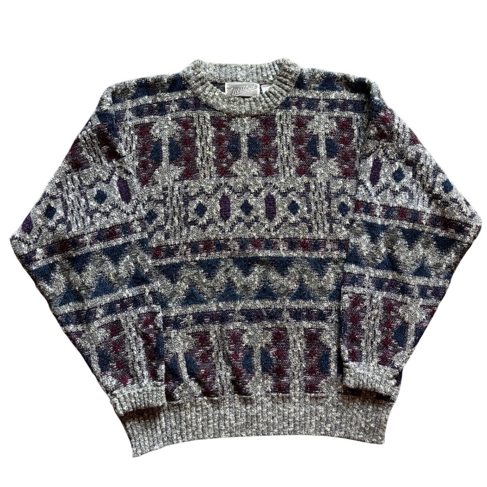 Vintage Method Made In USA Cotton Acrylic Sweater Size L